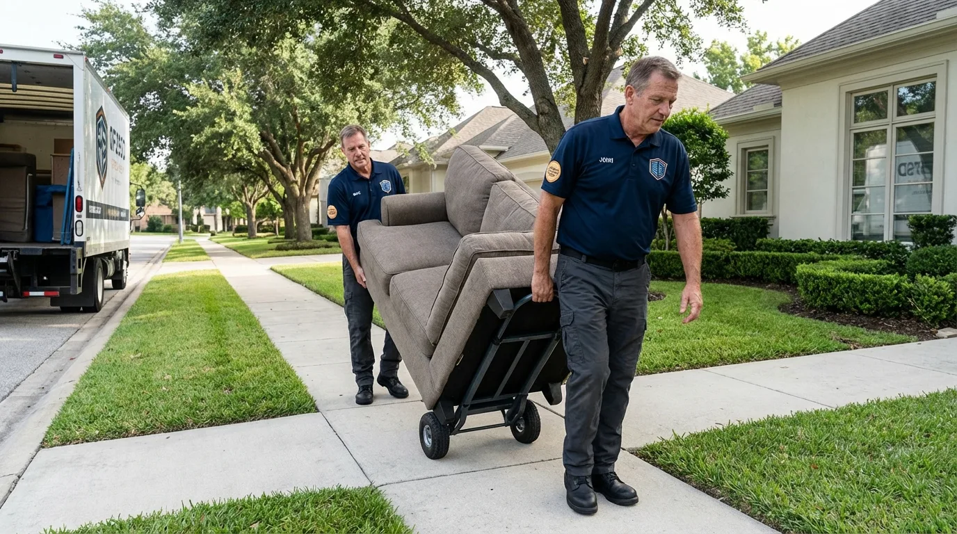 Local residential moving crew loading furniture in Port Orchard, WA