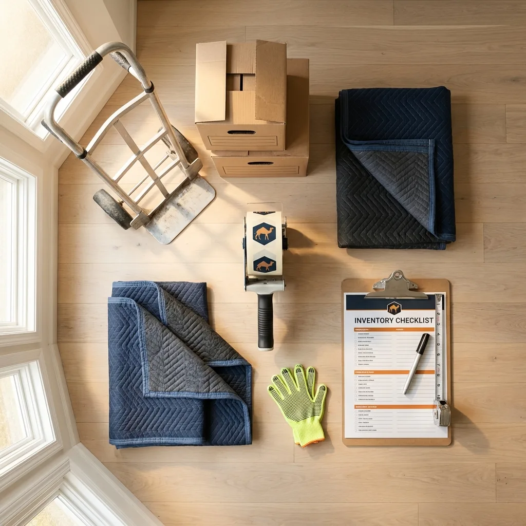 Professional moving supplies and packing materials layout for Port Orchard residential relocations